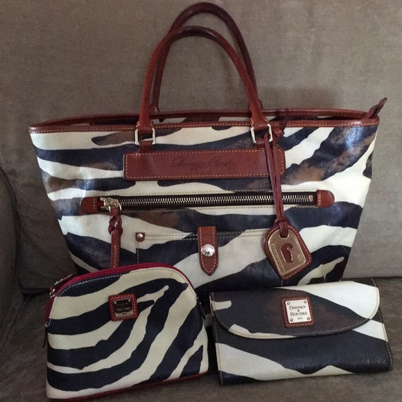 Dooney & Bourke Handbags - Dooney and Bourke distressed vintage Zebra